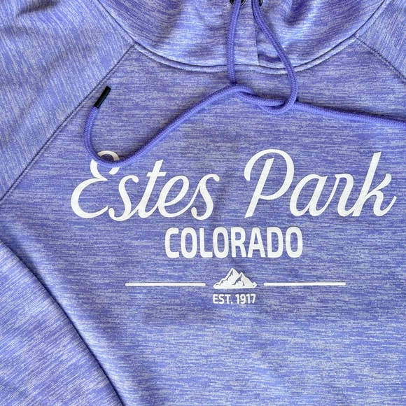 Crested Butte Purple Hoodie Size Medium - Picture 2 of 4